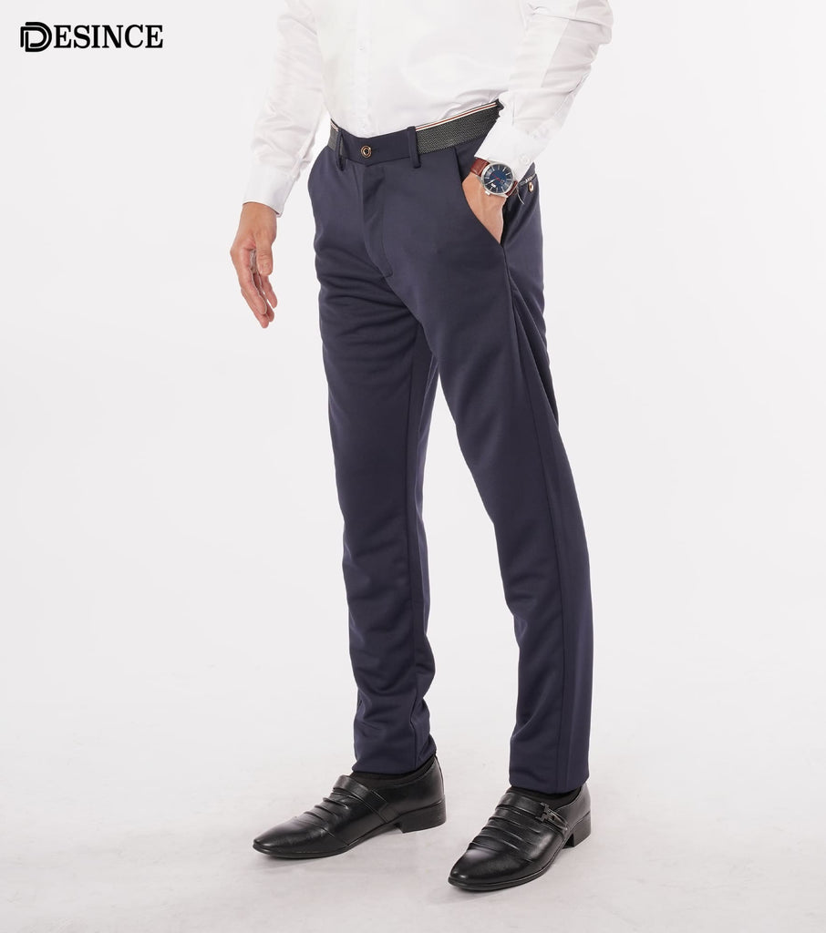 Trouser Pant Raymond Blue Mens Formal Non Pleated Trouser  MT107